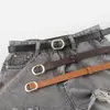 Cinturón Mujer Versátil Moderno Cinturón para Jeans Delgado Moda Versátil Cinturón para Pantalones sin Hebilla Decoración Retro Mujer Envío Directo