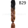 Peluca de Trenza Jumbo Africana Trenza Grande Cuerda de Pelo de Trenza Sucia Colorida Fibra Química Gradiente Trenza Grande Hip Hop Trenza Sucia