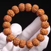 Pulseira de Rudraksha Pequena Rei da Árvore Semente Original de Noz Bodhi Contas para Brincar com Buda Pulseira de Menina