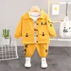Letra Kk Roupas de Trabalho para Bebê Outono Nova Moda Estilosa Moda Infantil Jaqueta Tendência Ins Calça Longa Manga Longa Atacado