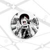 Laser emblema motosserra 58-75mm emblema dos desenhos animados broche dos desenhos animados yummy millet