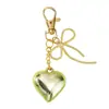 Diseño Nicho Coreano Ins Lazo Simple Corazón Estéreo Llavero Metálico Colgante de Bolso Regalo Conmemorativo