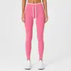Calça Legging Caijue para Yoga Transfronteiriça com Cordão, Calça Fitness de Cintura Alta, Color Block, Emagrecedora, Esportiva, para Ciclismo, Bumbum de Pêssego, Comprimento Nove Pontos