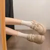 Nuevos Zapatos Casuales de Velcro para la Primavera y el Otoño 2026, Estilo Nuevo de Nicho, con Lazo para Aumentar la Altura, Dulces y Lindos para Niñas, para Ir al Trabajo