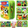 Libro de fieltro transfronterizo de Amazon para la educación temprana infantil, libro de actividades de granja de animales, libro silencioso de fieltro para cuentos de bebés