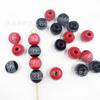 Nuevo Arte 16mm Navidad Halloween Patrón de Olas Color Madera Cuentas Colgantes Adornos Redondas Accesorios DIY