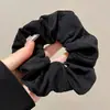 Goma de pelo de satén azul con lunares florales para mujer, Sujetador de moño de alta gama, Accesorio para coleta baja