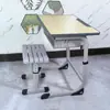 Atacado de Fabricantes de Mesas e Cadeiras para Estudo, Cadeiras Vazadas Termoformadas, Conjuntos de Mesas em L para Sala de Aula, Mesas Ajustáveis