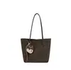Bolsa Tote Tendência Retrô Estilo Coreano Bolsa Feminina de Alta Qualidade Simples Versátil Bolsa de Ombro Único Grande Capacidade Bolsa de Mão com Temperamento Bolsa Feminina