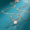 Colar de Prata Esterlina S925 com Chifre de Veado e Pérola Mori para Mulheres Moda Design Versátil Pingente Criativo Pingente de Celebridade da Internet Atacado