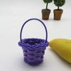 Adornos de Flor Azul Tejida Inmortal DIY Cesta Tejida de Plástico de Flor para Boda Adornos de Fruta Galleta Cesta de Mano