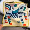 Nuevo Pañuelo Cuadrado Pequeño Estilo Coreano de 70*70 cm para Mujer, Pañuelo de Seda para Primavera y Verano, Delgado Protector Solar para el Cuello, Protector de Cuello, Versátil para Atar Bolsas y Diademas
