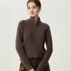 Suéter de cashmere grosso de sete agulhas para mulheres, com zíper parcial, gola alta, manga longa, pulôver, cor sólida, trança, malha solta