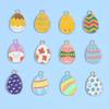 Venta Caliente de Amazon 12 Colgantes de Aleación de Huevo de Pascua Colgador Pequeño Accesorio Creativo diy Llave