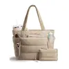 Bolsa feminina em estoque, bolsa com zíper para laptop adequada para o trabalho, bolsa de viagem acolchoada e leve