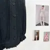 Blusa de algodón Tencel con cuello de encaje negro francés, camisa versátil de manga larga ligera y dulce para principios de otoño
