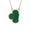 Collar Grande Van Gogh de Nácar Blanco para Mujer, Trébol de Cuatro Hojas, Chapado en Oro de 18K, Versión de Alta Gama, Cadena para Suéter de Nácar Rojo para Mujer, Fabricante