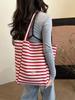 Bolso de Lona Estilo Coreano Ins para Mujer, Bolso de Hombro de Gran Capacidad, Nicho, Ropa de Trabajo, Perezoso, Versátil, Bolso Tote para Estudiantes