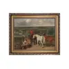 Amazon campo paisaje arte dormitorio pintura de pared baño exterior marco pintura vintage marco dorado sala de estar pintura decorativa
