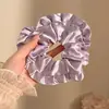Scrunchie de rede colorido e oversized com alta elasticidade e alto apelo estético, acessório de cabelo multicamadas estilo francês