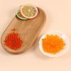 Comida de brincar de simulação de PVC, mini caviar para brincar, DIY feito à mão, contas redondas laranja, joias criativas com contas, acessórios de brinquedo