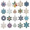 Misture 20 Pingentes de Flocos de Neve de Natal DIY Liga com Gotejamento de Óleo Brinco Pulseira Chaveiro Pingente Pequeno Acessórios Joias