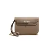 Bolso Kelly Vintage de Cuero Genuino para Mujer, Bolso de Hombro Cruzado de Piel de Vaca de Capa Superior de Alta Gama, Bolso de Hombro Cruzado Todo Fósforo para Mujer