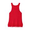 Comércio Exterior Roupas Femininas 2025 Verão Novo Estilo Europeu e Americano Moda Franja Gola Redonda Sem Mangas Top Colete Tricotado 130716