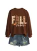 Amazon eBay sitio independiente moda casual elegante vibras de otoño para mujer sudadera floral a cuadros de otoño