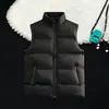 Chaleco de algodón para hombre, engrosado para abrigar en otoño e invierno, sin mangas, color liso, estilo moderno