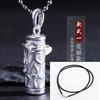 Colgante de plata esterlina para hombre, collar portátil con colgante de cabello fetal para mujer, colgante de caja Gawu que se puede abrir