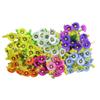 5 Cabezas de Narciso, Crisantemo Pequeño, Decoración de Piso para el Hogar, Flores Artificiales, Venta al por Mayor de Comercio Exterior Transfronterizo, Ramo Simulado para Celebraciones de Boda