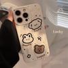Graffiti Animal Tridimensional Salpicado de Tinta Adecuado para Funda de Teléfono Apple 17Promax 18 Arrugado Iphone16 Lindo 14 Suave