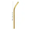 Atacado transfronteiriço 304 aço inoxidável canudo 12/16cm criativo metal banhado a titânio coquetel bebida chá de leite canudo