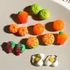 Brinquedo de Comida Simulada Fruta Uva Laranja Vegetal Resina Estereoscópica Acessórios Brincos DIY Pingente de Brincos Materiais