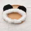 Diadema de felpa antideslizante para mujer, diadema para el pelo, accesorios para el pelo, máscara facial de dibujos animados linda nueva