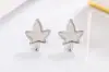 Agita el sonido de los nuevos pendientes de arce blanco para mujer estilo ins viento frío estilo coreano temperamento aretes pequeños para orejas joyería para el oído venta al por mayor