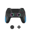 Controlador de Juego Ps4 Transfronterizo Bluetooth Inalámbrico Seis Ejes Luz Rgb Controlador Consola P4 Detección de Movimiento PC Steam Computadora