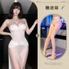 Lencería Sexy Coqueta Pura Uniforme Sexy Vestido con Abertura Pequeña en el Pecho Pajamas para Mujer 8658