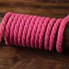 Cuerda de algodón de tres cabos para manualidades, cuerda decorativa blanca, cuerda de unión tejida a mano, cuerda de cáñamo gruesa, cuerda para bolsa de cordón, cuerda fina torcida resistente al desgaste