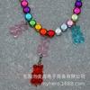 8621 oso transparente grande acrílico accesorios de joyería colgante diy pulsera de cuentas para niños collar pendientes
