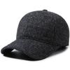 Gorra de béisbol con forro polar para hombre mayor y de mediana edad, cálida, resistente al frío, para exteriores, para otoño e invierno, con protección para los oídos engrosada y abuelo