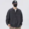 E-commerce Mais Vendido Direto da Fábrica Alta Qualidade Cardigan Tricô Peça de Roupa Exterior Suéter Tricô Café Cinza Escuro