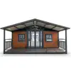 Comercio Exterior Exportación Contenedor Expandible Plegable de Doble Ala Casa Prefabricada Móvil Movible Edificio Temporal Casa Modular con Decoración