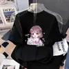 Camiseta de Algodón 100% Puro para Niña, Cuello Redondo, Manga Corta, Nuevo Estilo de Verano, Ropa de Moda para Niños y Bebés, Estampado de Dibujos Animados, Top Versátil