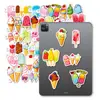 50 Nuevas Pegatinas de Verano Transfronterizas de Paleta de Hielo Postre Helado Fácil de Rasgar con Asa Pequeña para Decoración de Diario