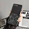 Funda para Teléfono Móvil Samsung Zflip7 de Nuevo Producto Transfronteriza Adecuada para Zflip7Fe Estampado de Leopardo Borde Suave Magnético Funda Protectora de Cuero