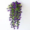 En Stock Hiedra Artificial de Eucalipto y Gloria de la Mañana 45 Piezas Flor Artificial Gloria de la Mañana Colgante de Pared Decoración de Interior Hiedra Flor