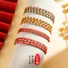 Pulseiras de Contas de Jade de Camada Tripla e Camada Única no Atacado para o Festival do Barco-Dragão, Pulseiras de Corda Coloridas para Homens, Mulheres e Crianças