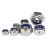 Aleación de Aluminio 6061 Tuerca de Nylon Autoblocante Tuerca de Seguridad Antiaflojamiento con Anillo de Nylon M3M4M5M6M8M10Mm